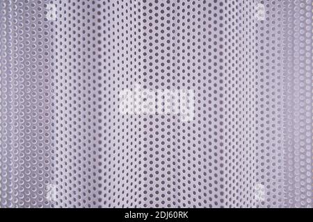 Texture of a metal irregular lattice with a curved surface of gray color Stock Photo
