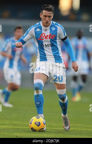 Naples, Italy. 13th Dec, 2020. SSC Napoli's Polish midfielder Piotr Zielinski controls the ball during the Serie A football match SSC Napoli vs UC Sampdoria. Napoli won 2-1. Credit: Independent Photo Agency/Alamy Live News Stock Photo