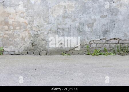 Wide Concrete Texture Background Wall with Floor Panorama Stock Photo