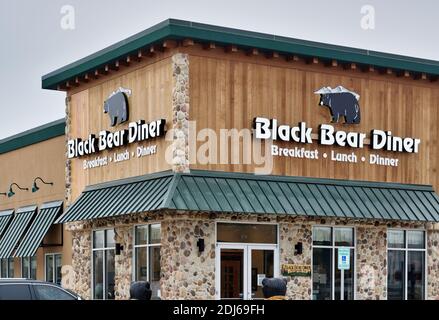 Houston, Texas USA 11-20-2020: Black Bear Diner exterior in Houston, TX. Restaurant chain located in Western USA established in 1995. Stock Photo