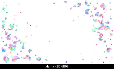 Hologram liquid plastic pattern. Modern graphic gradient amoeba in liquid style. Iridescent Futuristic Blob. Template for trendy design of poster, cov Stock Vector