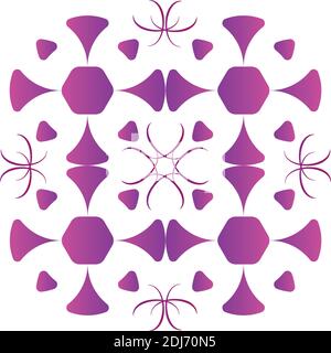 a pattern created with arcs and regular hexagons Stock Vector