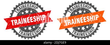 traineeship grunge stamp set. traineeship band sign Stock Vector