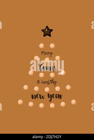 Christmas cookies greeting card, poster, party invitation Stock Vector