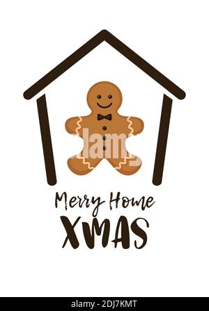 Christmas cookies greeting card, poster, party invitation Stock Vector