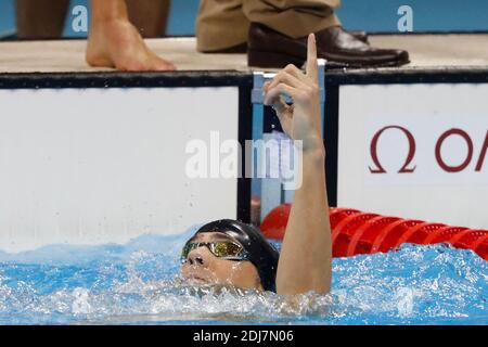 USA's 4X200 m freestyle relay won the gold medal with Michael Phelps winning his 21th Gold medal in the swimming event in Olympic Swimming Pool, Rio, Brasil on August 9th, 2016. Photo by Henri Szwarc/ABACAPRESS.COM Stock Photo