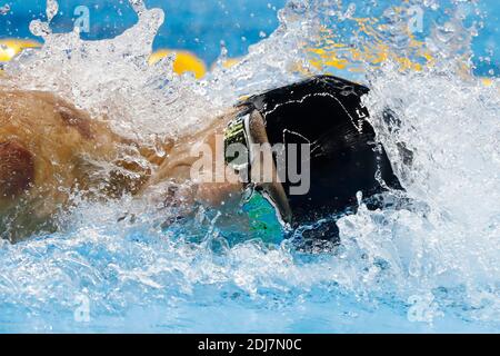 USA's 4X200 m freestyle relay won the gold medal with Michael Phelps winning his 21th Gold medal in the swimming event in Olympic Swimming Pool, Rio, Brasil on August 9th, 2016. Photo by Henri Szwarc/ABACAPRESS.COM Stock Photo