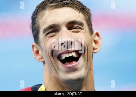 USA's 4X200 m freestyle relay won the gold medal with Michael Phelps winning his 21th Gold medal in the swimming event in Olympic Swimming Pool, Rio, Brasil on August 9th, 2016. Photo by Henri Szwarc/ABACAPRESS.COM Stock Photo