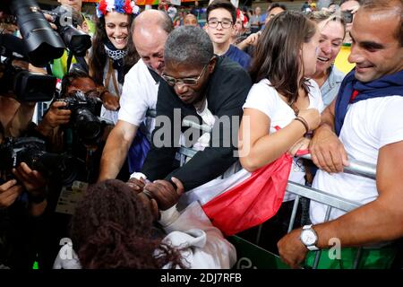 France's Emilie Andeol won the Gold medal in the Women + 78kg Judo event in Carioca Olympic Hall, Rio, Brasil on August 12th, 2016. Photo by Henri Szwarc/ABACAPRESS.COM Stock Photo