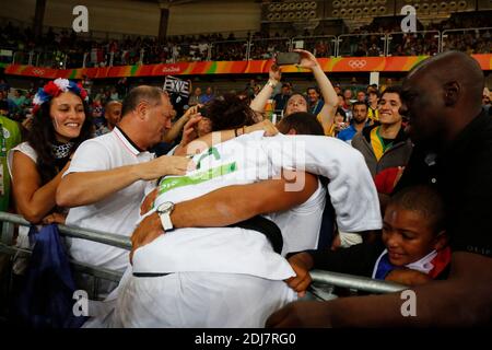 France's Emilie Andeol won the Gold medal in the Women + 78kg Judo event in Carioca Olympic Hall, Rio, Brasil on August 12th, 2016. Photo by Henri Szwarc/ABACAPRESS.COM Stock Photo