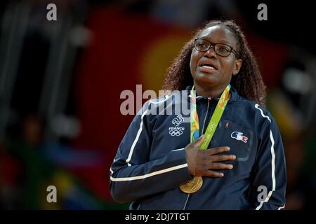 France's Emilie Andeol won the Gold medal in the Women + 78kg Judo event in Carioca Olympic Hall, Rio, Brazil on August 12th, 2016. Photo by Lionel Hahn/ABACAPRESS.COM Stock Photo