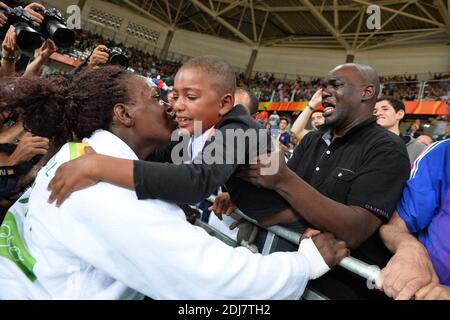 France's Emilie Andeol won the Gold medal in the Women + 78kg Judo event in Carioca Olympic Hall, Rio, Brazil on August 12th, 2016. Photo by Lionel Hahn/ABACAPRESS.COM Stock Photo