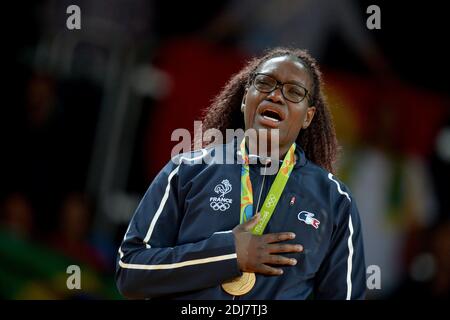 France's Emilie Andeol won the Gold medal in the Women + 78kg Judo event in Carioca Olympic Hall, Rio, Brazil on August 12th, 2016. Photo by Lionel Hahn/ABACAPRESS.COM Stock Photo