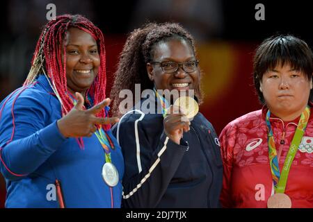 France's Emilie Andeol won the Gold medal in the Women + 78kg Judo event in Carioca Olympic Hall, Rio, Brazil on August 12th, 2016. Photo by Lionel Hahn/ABACAPRESS.COM Stock Photo