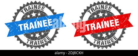 trainee grunge stamp set. trainee band sign Stock Vector