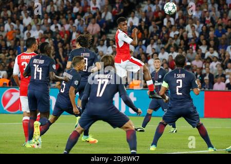 Arsenal's Alex Iwobi during the Champion's League Group A Paris-St-Germain v Arsenal match at the Parc des Princes stadium in Paris, France, on September 13, 2016. The match ended in a 1-1 draw. Photo by Henri Szwarc/ABACAPRESS.COM Stock Photo