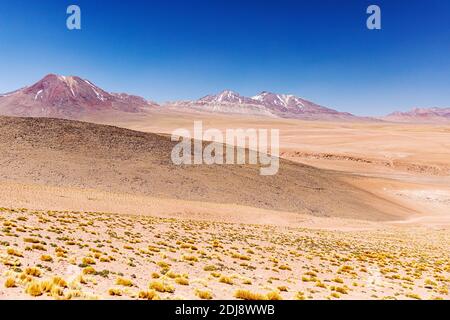Stratovolcanoes in the Andean Central Volcanic Zone, Antofagasta Region, Chile. Stock Photo