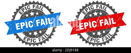 epic fail grunge stamp set. epic fail band sign Stock Vector