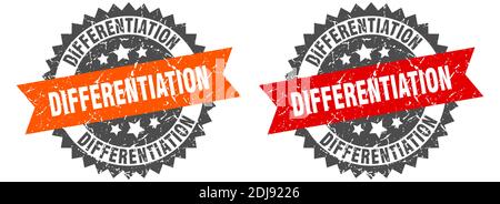 differentiation grunge stamp set. differentiation band sign Stock Vector