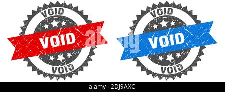 void grunge stamp set. void band sign Stock Vector