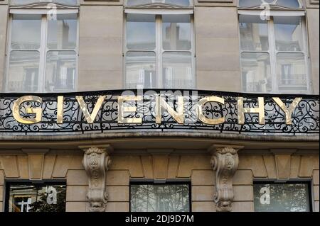 GIVENCHY a High-Couture house on Avenue George V in Paris, France on ...