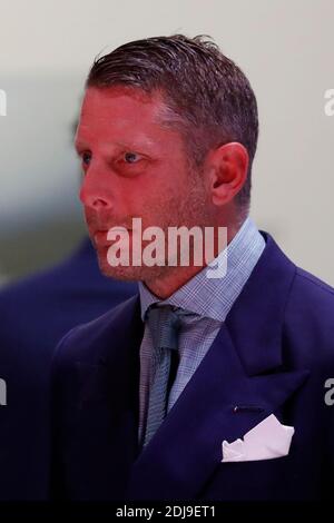 Lapo Elkann during a Ferrari press conference in the Paris Motor Show 2016 in Palais des Expositions, Paris, France on September 29th, 2016. Photo by Henri Szwarc/ABACAPRESS.COM Stock Photo