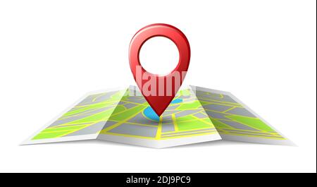 Map localization place pin Stock Vector