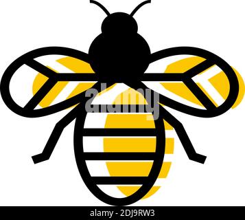 Bee icon design template vector isolated illustration Stock Vector