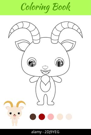 Goat Coloring Pages for Kids, Girls, Boys, Teens Birthday School Activity |  Made By Teachers
