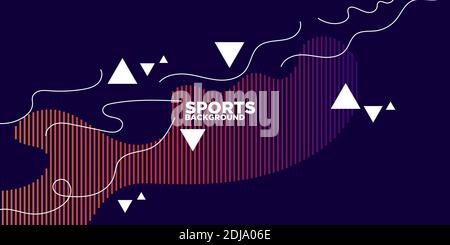 Modern colored poster for sports. Abstract vector style. Illustration suitable for design - Vector Illustration Stock Vector