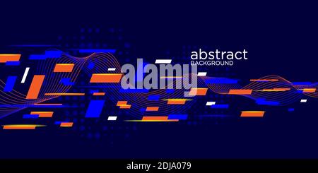 Modern colored poster for sports with elegant background. Abstract vector style. line and particles. Illustration suitable for design. - Vector illust Stock Vector