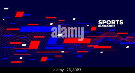Modern colored poster for sports with elegant background. Abstract vector style. line and particles. Illustration suitable for design. - Vector illust Stock Vector