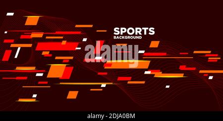 Modern colored poster for sports with elegant background. Abstract vector style. line and particles. Illustration suitable for design. - Vector illust Stock Vector