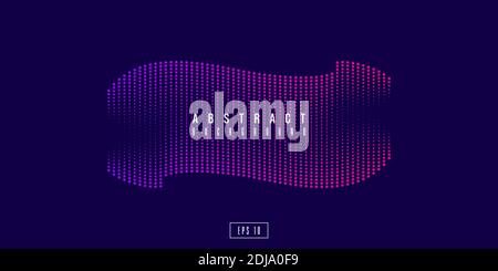 Vector abstract background with dynamic waves, dots, line and particles. Vector Illustration Stock Vector