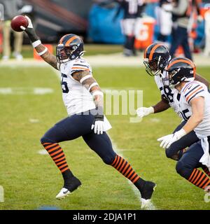 Chicago, Illinois, USA. 13th Dec, 2020. - Bears #84 Cordarrelle Patterson  is chased by Texans #41 Zach Cunningham during the NFL Game between the  Houston Texans and Chicago Bears at Soldier Field