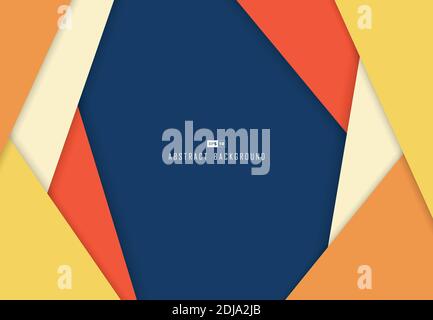 Abstract color paper cut template design background. Use for ad, poster, cover, copy space of text. vector eps10 Stock Vector