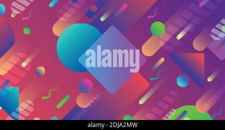 Abstract colorful geometric pattern design artwork element design background. Use for ad, poster, artwork, template design, print. illustration vector Stock Vector