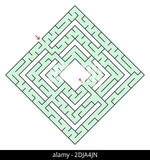 Abstract polygonal maze of fantastic shape. Vector illustration isolated on white background Stock Vector