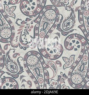 Paisley Floral ethnic Pattern. Seamless  Ornament. Ornamental motifs of the Indian fabric patterns. Stock Vector