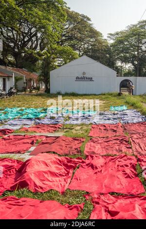 Traditional indian laundry Dhobi Ghat in Fort Kochi, Kerala Stock Photo