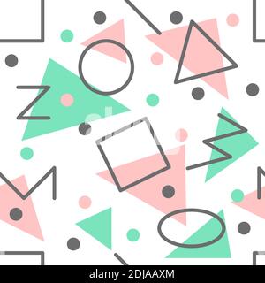 Memphis pattern in classic style. Background, wallpaper Stock Vector
