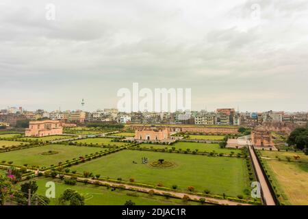 High view of the Lalbagh Fort complex in Dhaka. Stock Photo