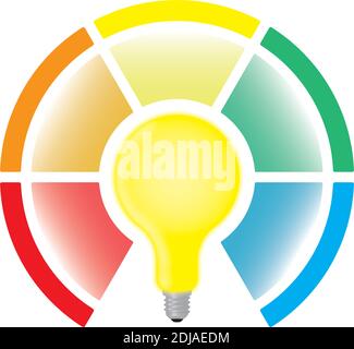 Scheme or Diagram of an idea or a creative process (EPS with transparent background) Stock Vector