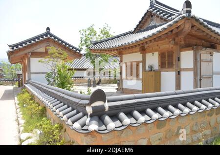 Gyochon Hanok Village Korean traditional house at autumn in Gyeongju ...