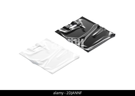 a transparent plastic bag isolated. empty or blank plastic for