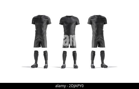 Blank Black And White Basketball Uniform Mockup, Side View Stock