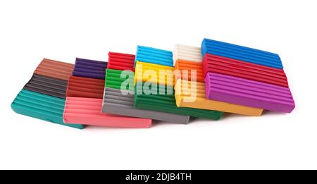 Plasticine isolated on a white background Stock Photo