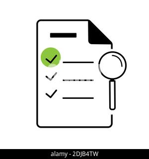 Inspection icon with loop. Vector. Stock Vector