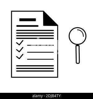 Inspection icon with loop. Vector. Stock Vector