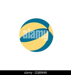 Ball flat icon. Color simple element from summer tourism collection. Creative Ball icon for web design, templates, infographics and more Stock Vector